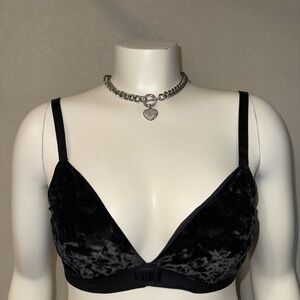 Luxurious Black Velvet Bralette